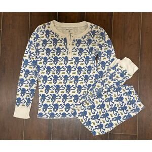 Roller Rabbit Unisex Kids Organic Cotton Signature Monkey Print Pajama Set sz 8
